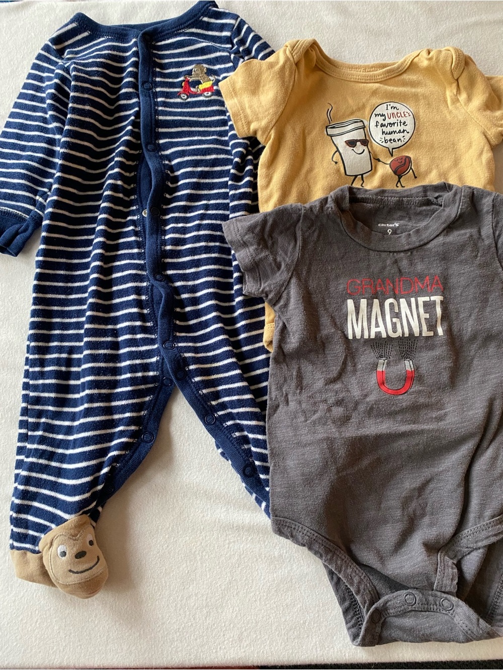 Set of 3 Carter’s 9 Month Baby Clothes